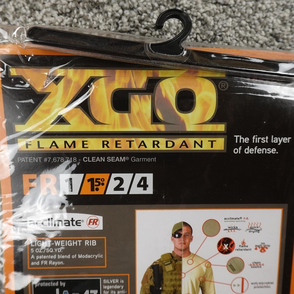 NEW XGO Flame Retardant Pants Mens 2XL Beige Thermal Base Layer Long Johns Army - Picture 2 of 8